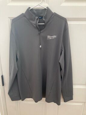 Cutter & Buck Gray Milwaukee Embroidered Quarter-Zip
